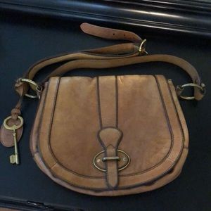 Fossil crossbody leather purse